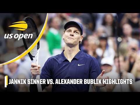 No. 1 Jannik Sinner vs. No. 23 Alexander Bublik | Round 4 Highlights | 2025 US Open