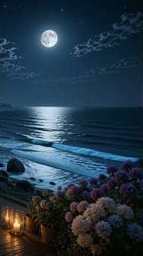 Relaxing Sleep Music • Calm the Mind and Body • Deep Sleep Journey #oceanwaves #moonlight