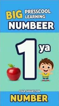 Learn Number 1 | One Apple | Kids Learning.,#kidslearning