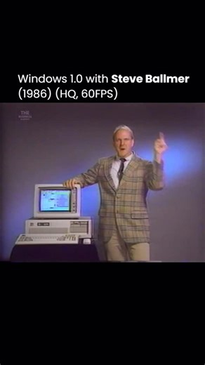The Business Blueprint on Instagram: "This is the iconic internal parody “advertisement” for Windows 1.0, originally shown only inside Microsoft — now restored in full 60FPS with high-quality audio. For years, this clip existed only in heavily compressed form, quietly passed around as tech folklore. Seeing it cleaned up feels surreal, especially when you consider how early Microsoft was still figuring out what personal computing even meant. Beyond the humor, it’s a snapshot of a company experime