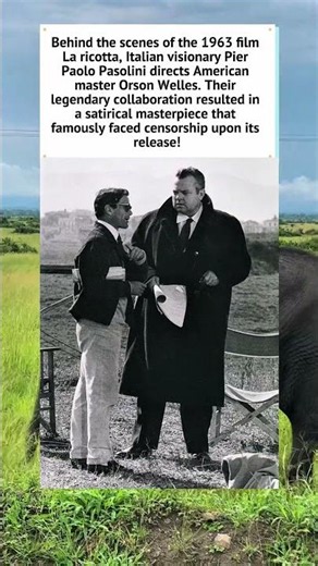 When Pier Paolo Pasolini Directed Orson Welles! (1963) 🎬 #OrsonWelles #Shorts #1960s