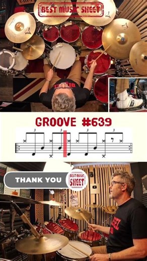 🥁 Drum Beat for Beginners #639 | Easy Drum Beat #639 | Learn Drum Beat | How to Play Drum Beat