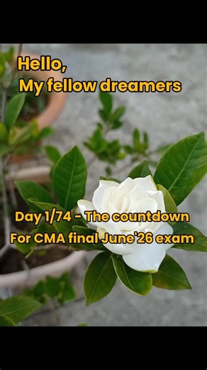 Day 1/74: The Countdown | CMA Final June'26 #motivation #cma #viral #trending #fyp #study