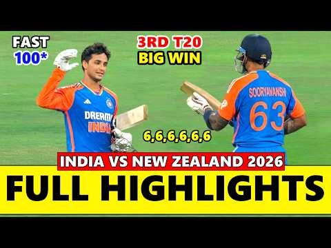 India vs New Zealand 3rd T20 Full Match Highlights 2026