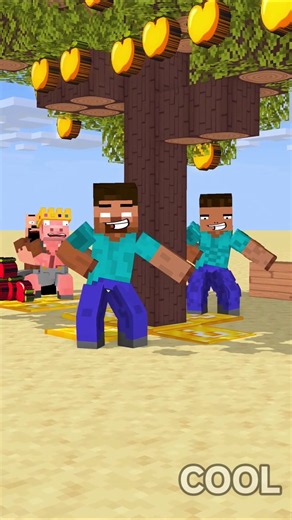 Herobrine And Golden Apple Tree 🌴In Minecraft 3d Short Video