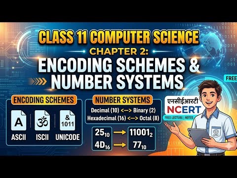 Concept Class 11 Computer Science Chapter 2: Encoding Schemes and Number Systems NCERT Full Tutorial