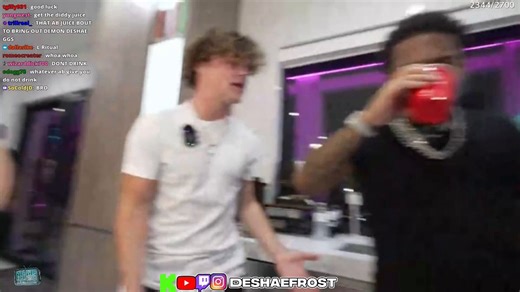 Deshae Frost and Jack Doherty almost got into a fight💪 when things heated up. After Deshae told Jack to shut up, Jack reminded Deshae that they're in his house, so he can't tell him to shut up. Adrien Broner had to step in to separate them.💔"Shut the fuck up, d*ad a$$. Wait, wtf? Ngga, I don't give a f*ck what you're talking about."