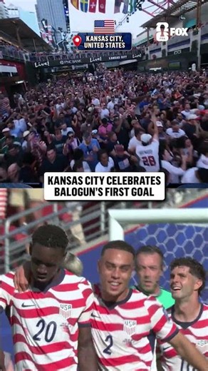 This view of the USMNT watch party in Kansas City after the Balogoal