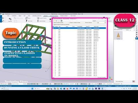 CLASS 12 | DETECTING CLASHES | MODELING BRACING CONNECTIONS | TEKLA STRUCTURE FULL COURSE IN BANGLA