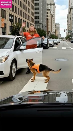 Kindness 🐶 Guide Dog's Heroic Crosswalk Rescue #kindness #crosswalk #shorts