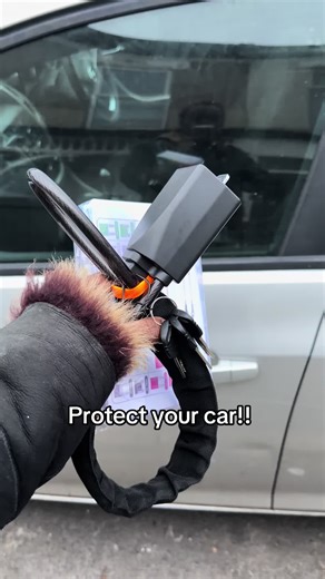 Easy to install with tempered steel that fits all vehicles.. #tiktokmademebuyit #carsecurity #carlock