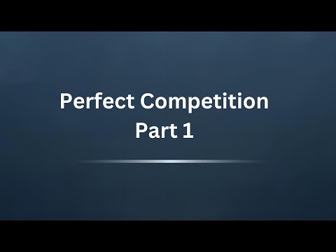IB Economics - Market Structure - Perfect Competition Part 1