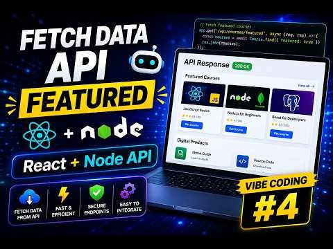 Fetch Featured Courses & Products from Database | React + Node API (Vibe Coding #4)