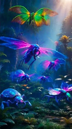 🌌 INSANE Alien Planet with GIANT Glowing Bugs! Hyper Vibrant Colors 🔥