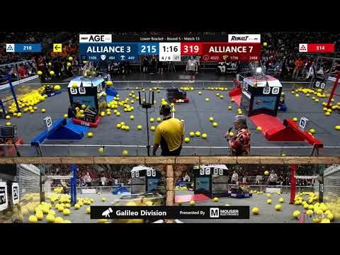 Match 13 (R5) - FIRST Championship - FIRST Robotics Competition - Galileo Division