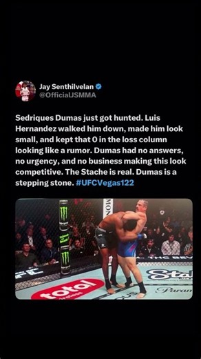 Luis Hernandez Walks Through Sedriques Dumas at UFC Vegas 122