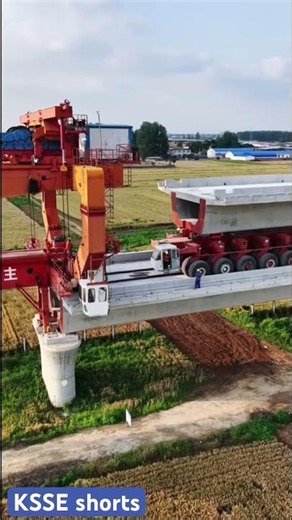 How Mega Highway Bridges Are Installed 🤯🌉 #Construction #Engineering