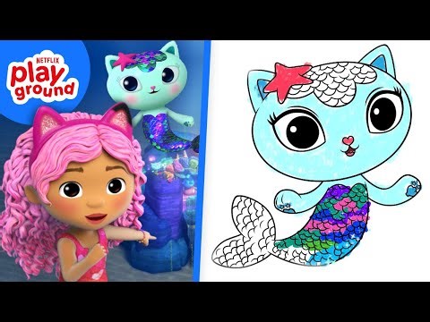 Let’s Color with Gabby’s Dollhouse! Watch & Play | Netflix Playground