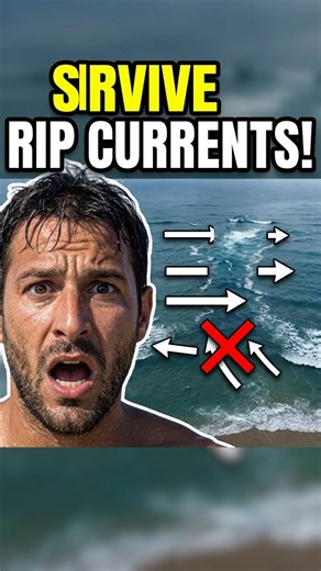 The only way to survive a rip current #ocean #safetytips #survive