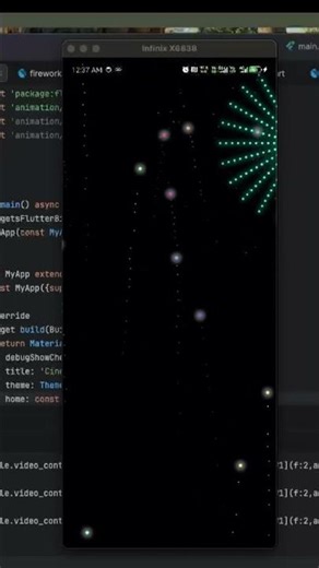 Ultra Dense Fireworks Animation in Flutter | Particle System Explosion Effect