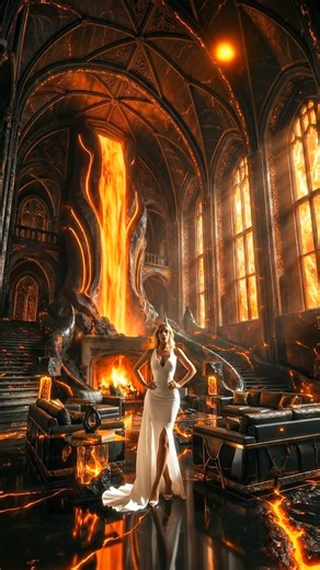 Luxury Hall Transformation with a Sculpted Lava Chimney #renovation #transformation #timelapse