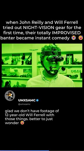 John Reilly and Will Ferrell try night vision goggles for the first time