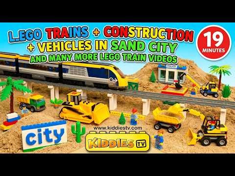 LEGO Trains, Sand City Construction & Epic Stop Motion Brick Film Compilation 2025 🚂🏗️ | Kiddiestv
