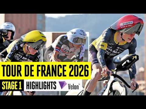 A fierce TTT battle 😮 Tour de France 2026 Stage 1 Highlights