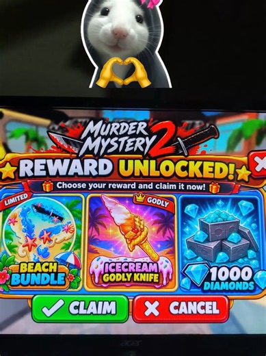 New Murder Mystery 2 Codes For The New Update 2026 October , You Can Get The Beach Bundle And The Ice cream Godly Knife 😍 #mm2 #murdermystery2 #mm2roblox #roblox #mm2fyp