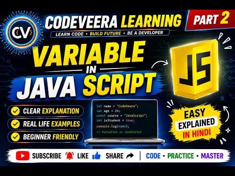🔥 JavaScript Variables Part 2 | Arithmetic, User Input, Alert & Updating Variables | Hindi