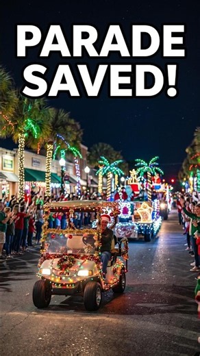 Christmas Parade Saved! Lady Lake Miracle 🎄 #TheVillages #Shorts