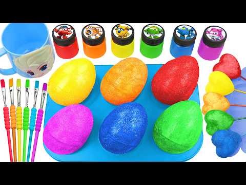 Satisfying Video l How I Make Cutting Rainbow Lollipop Crazy Eggz Slimes Sprunki & Mixing Water ASMR