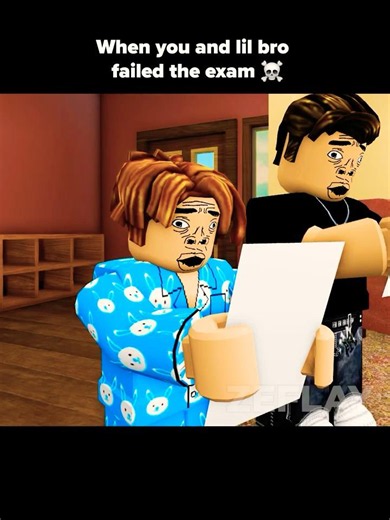 Bro And Lil Bro Faked Their Exams And Got Karma 💀 #roblox #shorts #robloxanimation