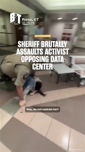 Deputy SLAMS Data Center Protester to Ground?! #DataCenters #Utah #LamontTyson