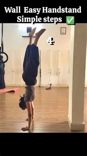 Wall Easy handstand Simple technique ✅#calisthenics #motivation#challenge #exercise #handstand