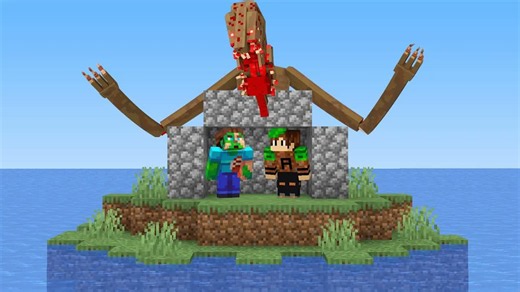 Surviving a haunted island in Minecraft