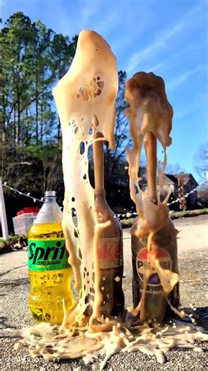 Popular Coke Sodas Vs Mentos 98 (Coke Sprite Fanta) #satisfying #experiment #asmr