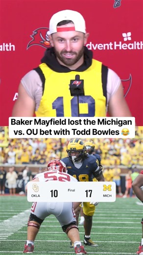 Baker had to wear a Michigan tank top 😅