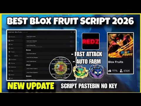 REDZ HUB Script Blox Fruits Mobile 2026 | New Update! Script Blox Fruits No Key Redz Hub Pastebin