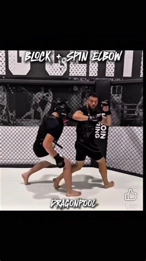 Block + spin elbow #streetdefence