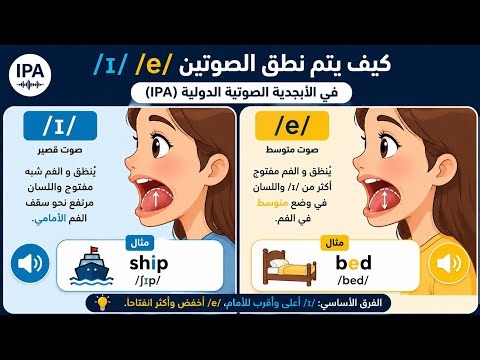 الفرق بين /ɪ/ و /e/ في الإنجليزية | تعلم نطق أهم صوتين في IPA بسهولة للمبتدئين