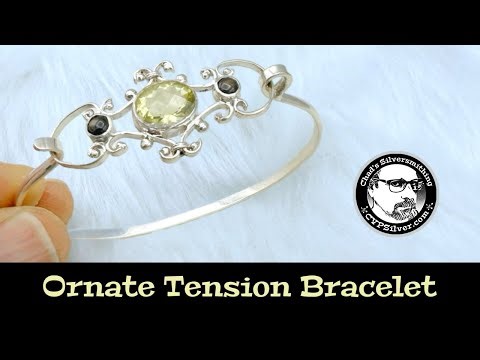 Citrine Vintage Style Tension Bracelet