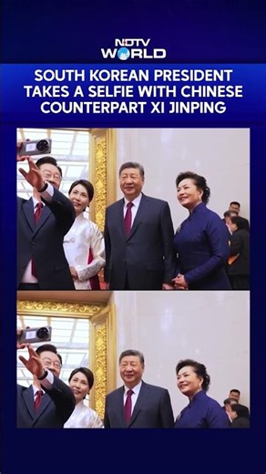 South Korean President Lee Jae Myung Takes A Selfie With Chinese Counterpart Xi Jinping