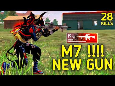 SOLO VS SQUAD || NEW GUN M7 POWER🔥!!! FIRST EVER GAMEPLAY WITH NEW M7 😱💀 || 90% HEADSHOT INTEL I5