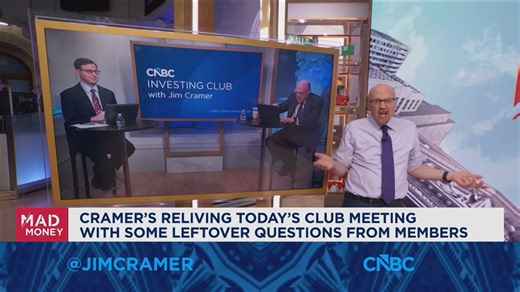 Jim Cramer answers questions from Investing Club members