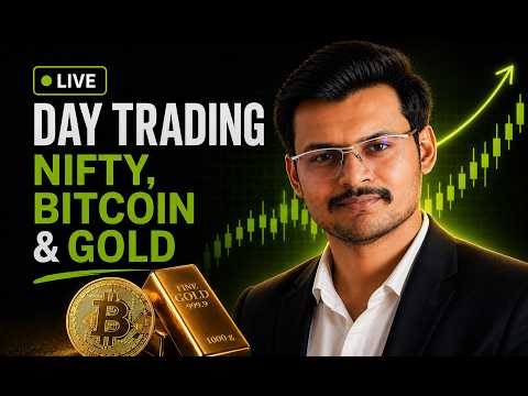 LIVE: Nifty + Bitcoin + Gold Analysis | @tradingwithsidhant (Portrait)