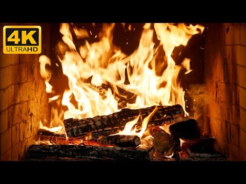 🔥 The COZY FIREPLACE (12 HOURS) with REAL CRACKLING FIRE and GLOWING LOGS for WINTER MEDITATION