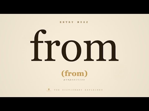 #62 of 1,000 Most Common Words - How to Pronounce "FROM" - Examples, Definition, Etymology