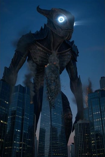 Giant Alien Towers Over City in Terrifying Scene