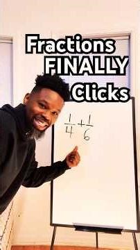 Fractions FINALLY Click | Adding Fractions With Unlike Denominators (Part 1)